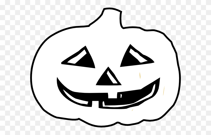 600x477 Bampw Clipart Pumpkin - Halloween Pumpkin Clipart Black And White