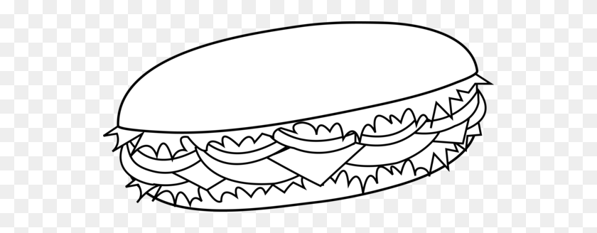 550x268 Bampw Clipart Sandwich - Sandwich Clipart Black And White