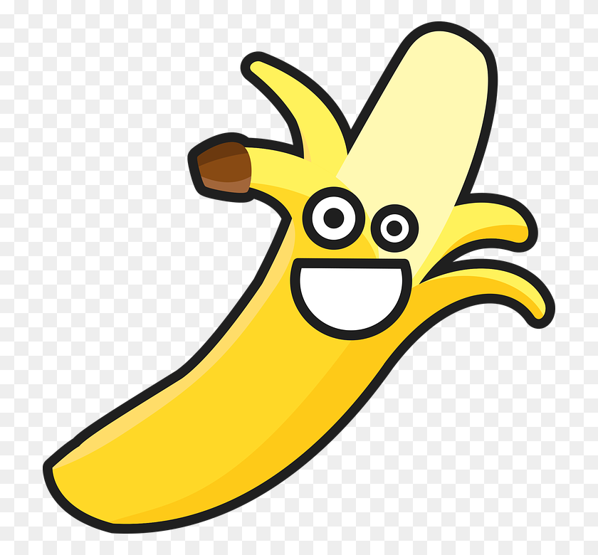 720x720 Группа Мультяшных Изображений Бананов С Элементами - Бесплатный Банановый Клипарт