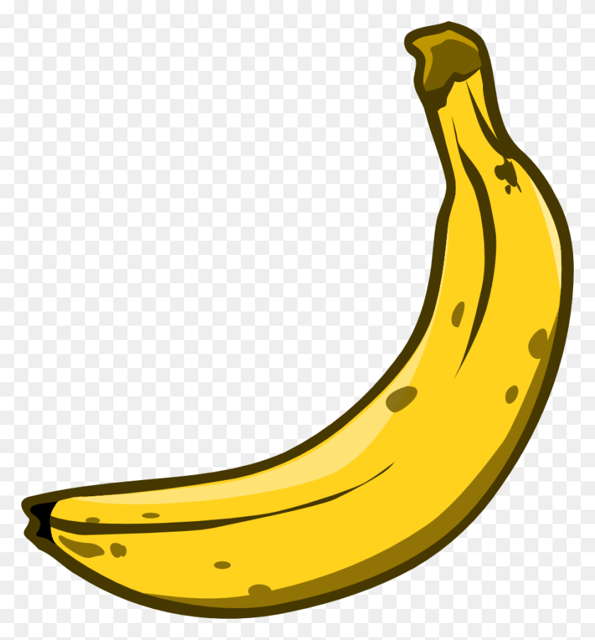 888x961 Банан Клипарт Банановый Картинки - Фруктовый Клипарт Бесплатно