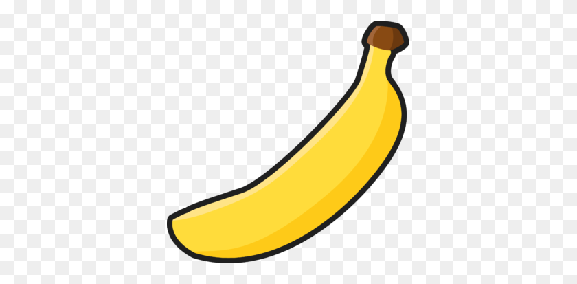 353x353 Plátano Clipart Abierto - Plátano Png