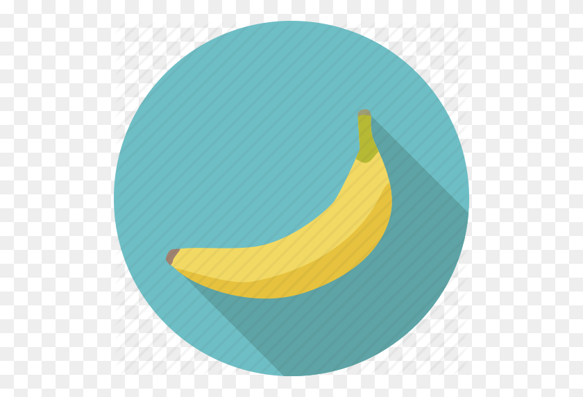512x512 Banana, Food, Fruit, Organic Icon - Banana Leaf PNG