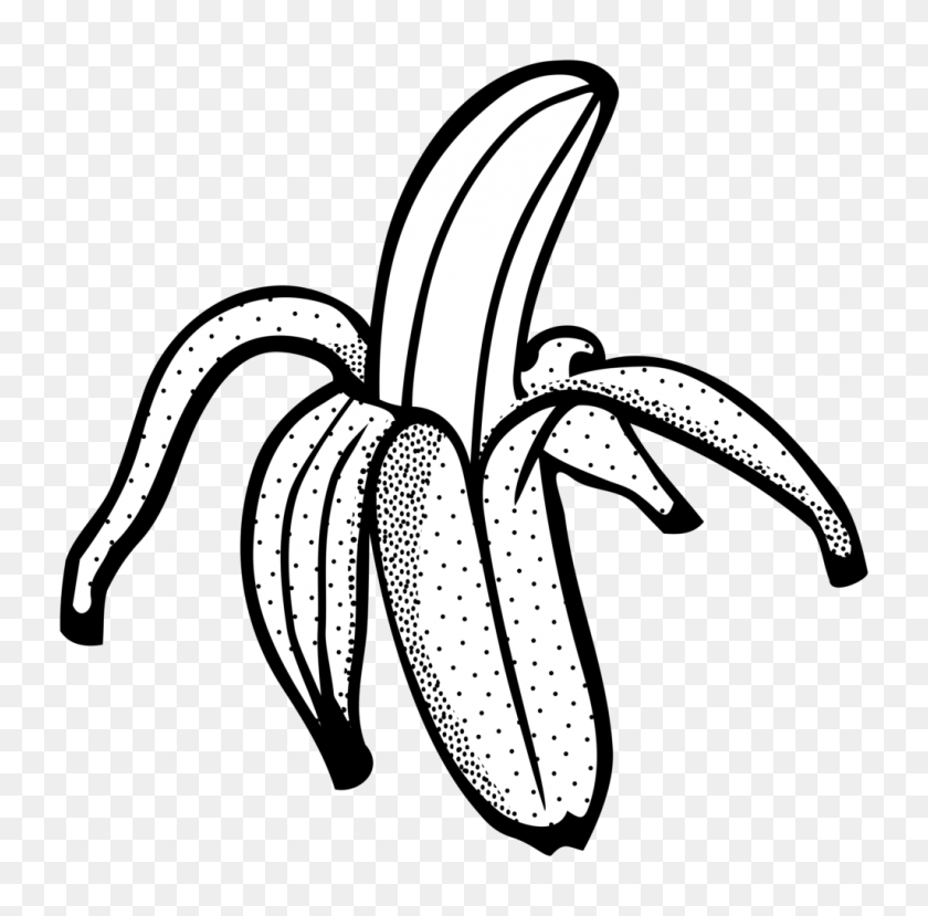 1024x1010 Banana Lineart Icons Png Free And Downloads Clipart Negro Blanco - Bolsa De Dinero Clipart Blanco Y Negro