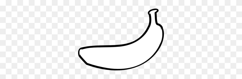 298x216 Банан Контур Картинки - Горилла Клипарт Черный И Белый