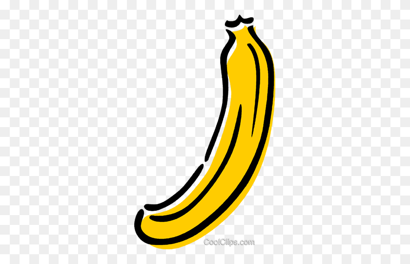 289x480 Banana Royalty Free Vector Clip Art Illustration - Free Banana Clipart