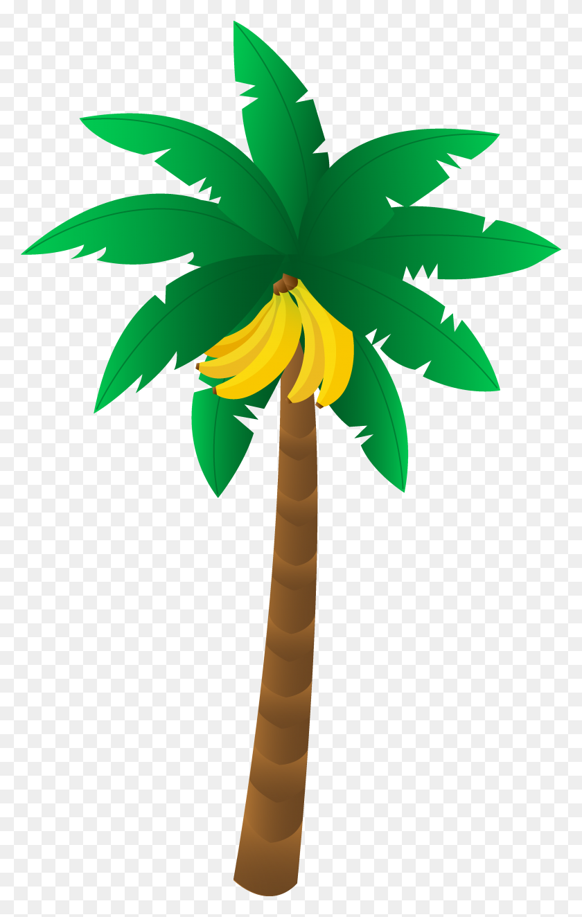 3305x5359 Banana Tree Clipart Tropical Free Clip Art - Monkey Hanging From A Tree Clipart