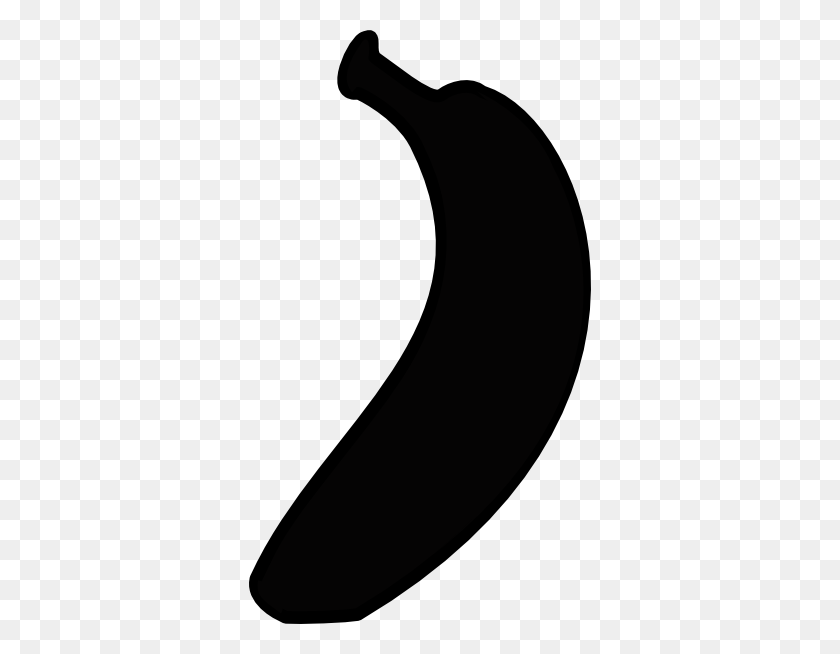342x594 Банан Каркасный Png Картинки Для Веб - Банановый Клипарт Черный И Белый