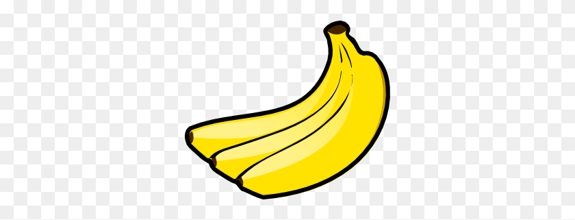 300x261 Бананы Картинки Бесплатный Вектор - Очищенный Банан Клипарт