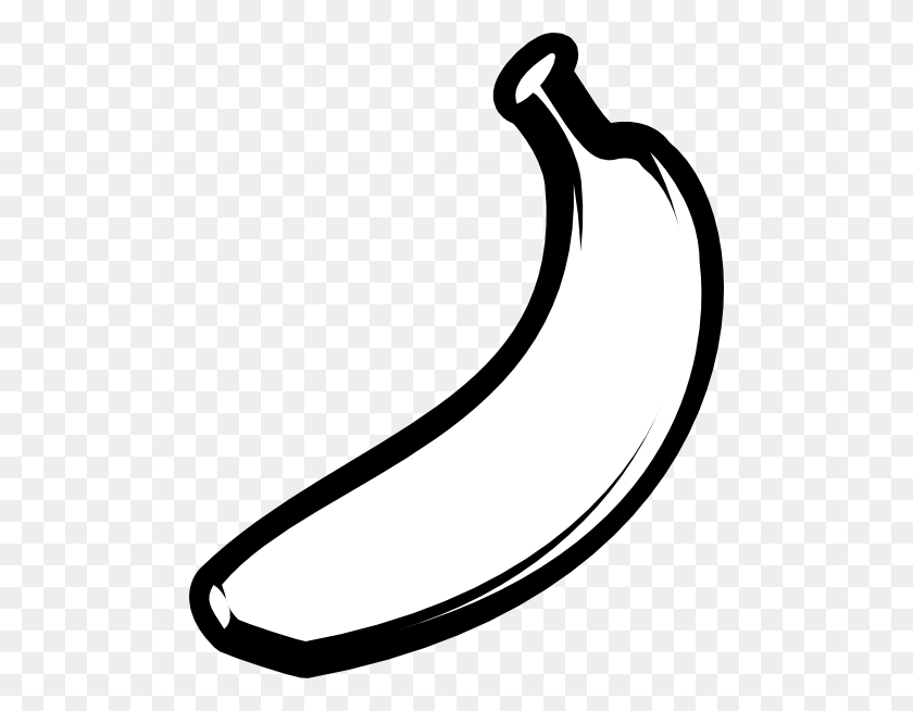 492x594 Bananawitch О Голом Банане В Минималистичной Кожуре - Банановое Дерево, Черно-Белый Клипарт