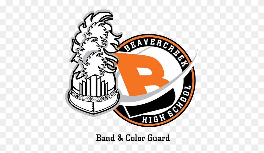 426x427 Band And Color Guard - School Band Clip Art
