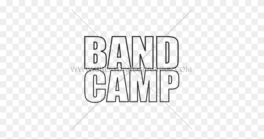 385x385 Band Camp March Production Ready Artwork For T Shirt Printing - March Black And White Clipart