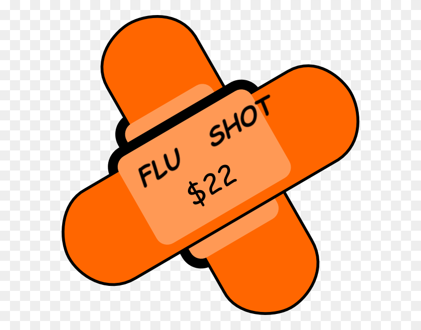 594x598 Bandaid Flu Shot Clip Art - Bandage Clipart