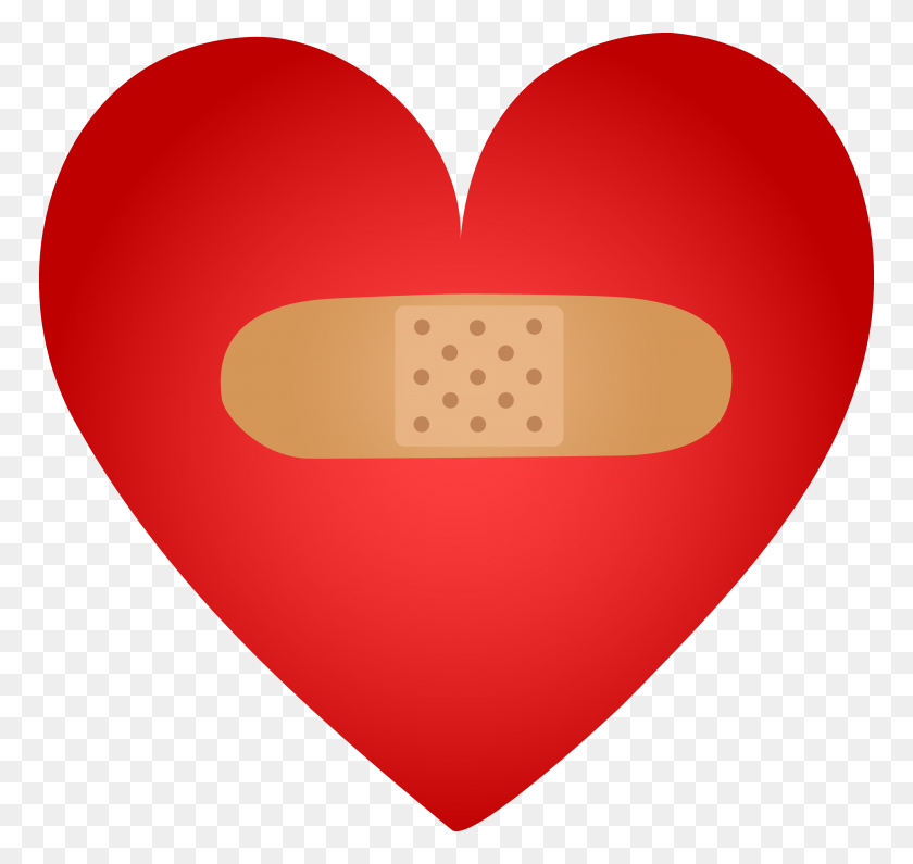 768x735 Bandaid Healing Heart With Band Aid Free Clip Art - Band Aid Clipart Black And White