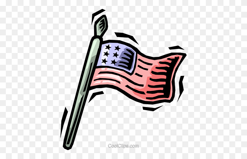430x480 Bandeira Americana Livre De Direitos Vetores Clipart - Americana Clipart
