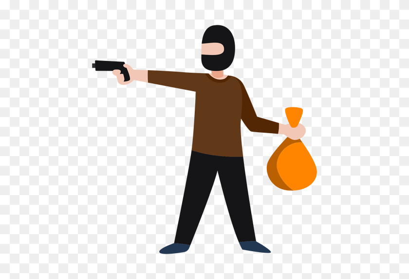 512x512 Bandit Character Robbing Bank - Bandit PNG