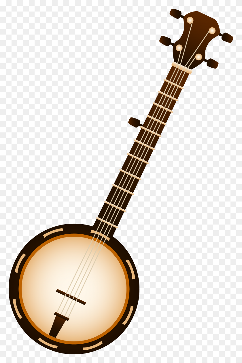 4802x7395 Музыкальный Инструмент Банджо - Народное Искусство Клипарт