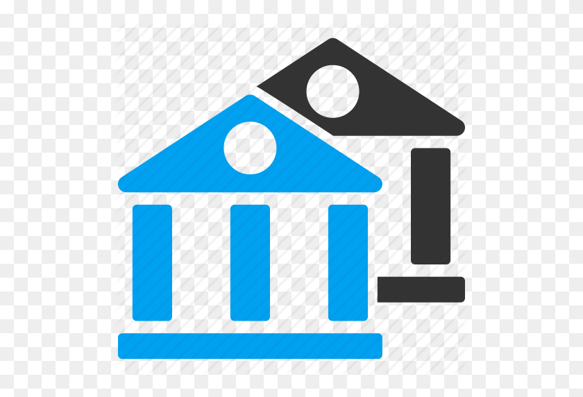 512x512 Bank, Banking, Building, House, Museum, Property, Real Estate Icon - Bank Icon PNG