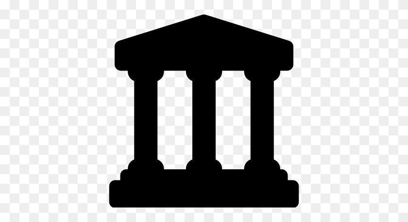 400x399 Edificio Del Banco Con Columnas Vectores Gratis, Logos, Iconos - Imágenes Prediseñadas De Columnas Romanas