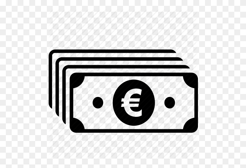 512x512 Banco, Negocio, Efectivo, Euro, Finanzas, Dinero, Icono De Pila - Pila De Dinero Png