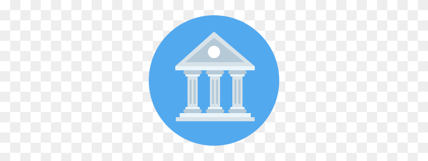 256x256 Bank Icon Flat - Bank Icon PNG