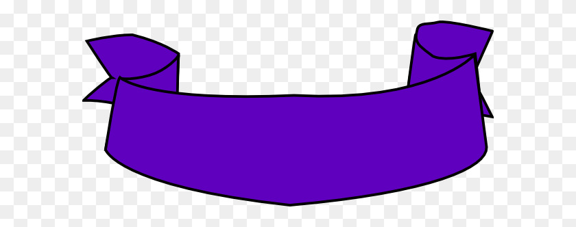 600x272 Banner Clip Art - Purple Banner Clipart