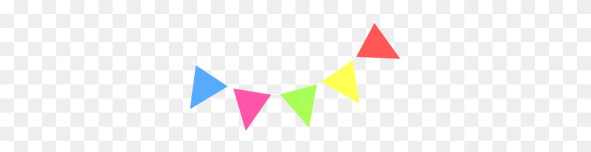 299x156 Banner Clip Art - Triangle Flag Clipart