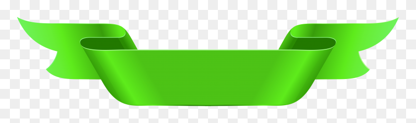 8000x1943 Banner Green Deco Png Clip Art - Green Banner Clipart