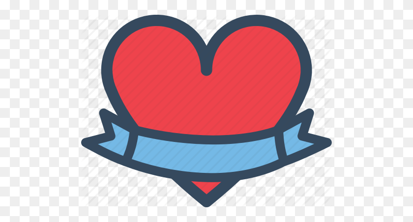 512x392 Banner, Heart, Love, Valentine, Varlk Icon - Heart Banner Clip Art