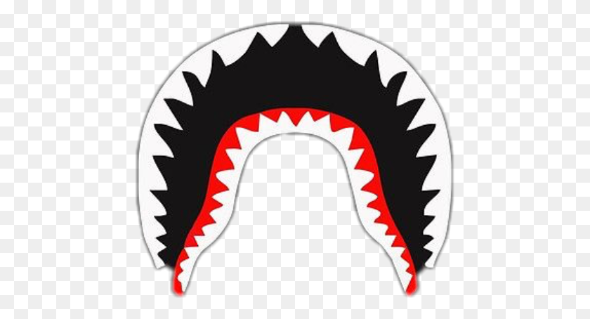 455x394 Bape Hypebeast Sharkmouth - Bape Logo PNG
