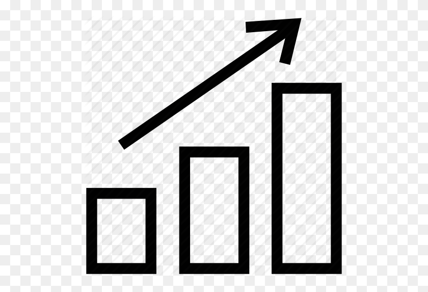 512x512 Bar Chart, Graph, Growth, Growth Arrow, Growth Key, Up Key, Ups - Growth Chart Clipart