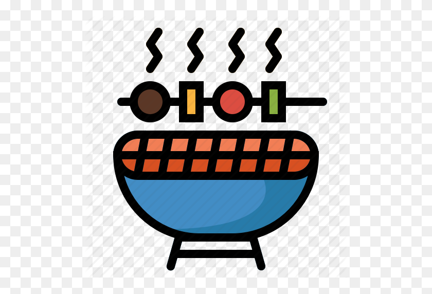 512x512 Barbecue, Bbq, Cooking, Equipment, Food, Grill, Summertime Icon - Barbecue PNG