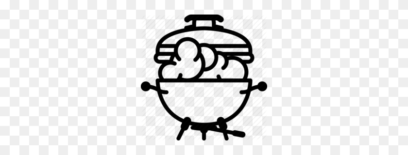 260x260 Barbecue Clipart - Bbq Clipart Black And White