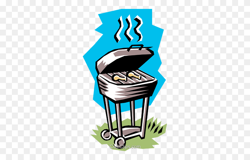 283x480 Barbecue Royalty Free Vector Clip Art Illustration - Barbecue Grill Clipart