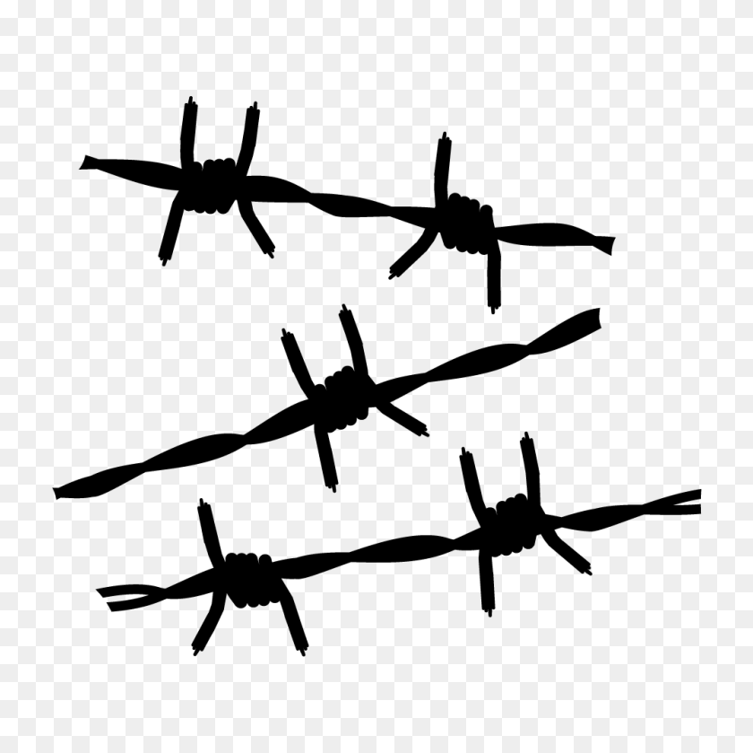 1000x1000 Barbed Wire - Barbed Wire Fence PNG