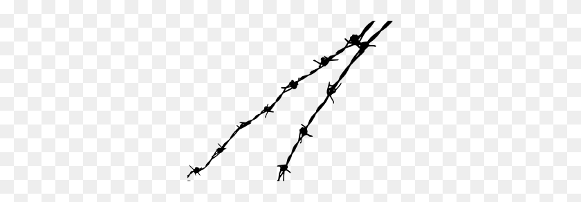 297x232 Barbed Wire Clip Art - Fence Clipart Black And White