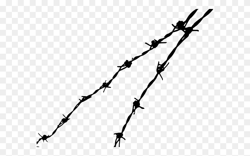 594x463 Barbed Wire Clip Art Free Vector - Wire Clipart