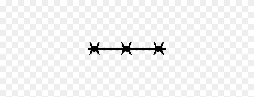 263x262 Barbed Wire Clipart Barbered - Barbed Wire Fence PNG