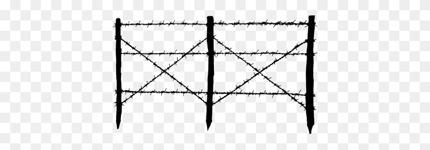 400x233 Barbed Wire Fences Png Transparent - Wire Fence PNG