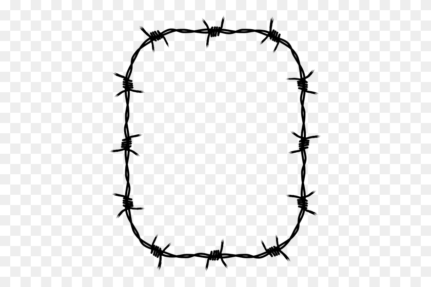 413x500 Barbed Wire Frame Image - Wire Fence PNG