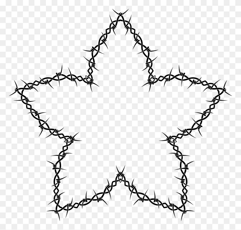 2322x2208 Barbed Wire Star Icons Png - Barbed Wire PNG