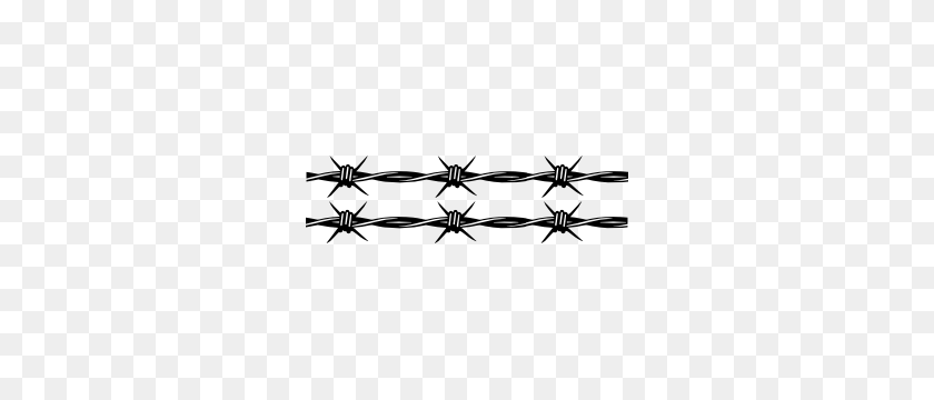 300x300 Barbed Wire Sticker - Barbed Wire Fence Clipart