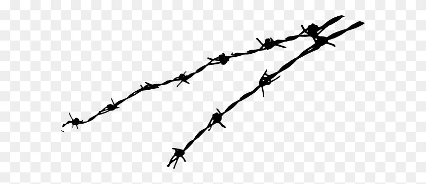 600x303 Barbed Wire Tilted Clip Art - Barbed Wire Clipart
