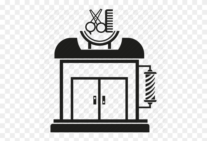 512x512 Barber, Building, Hair, Shop Icon - Barber Shop Clipart