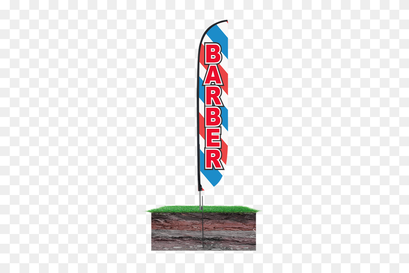 500x500 Barber Feather Flag Barber Pole - Barber Pole PNG