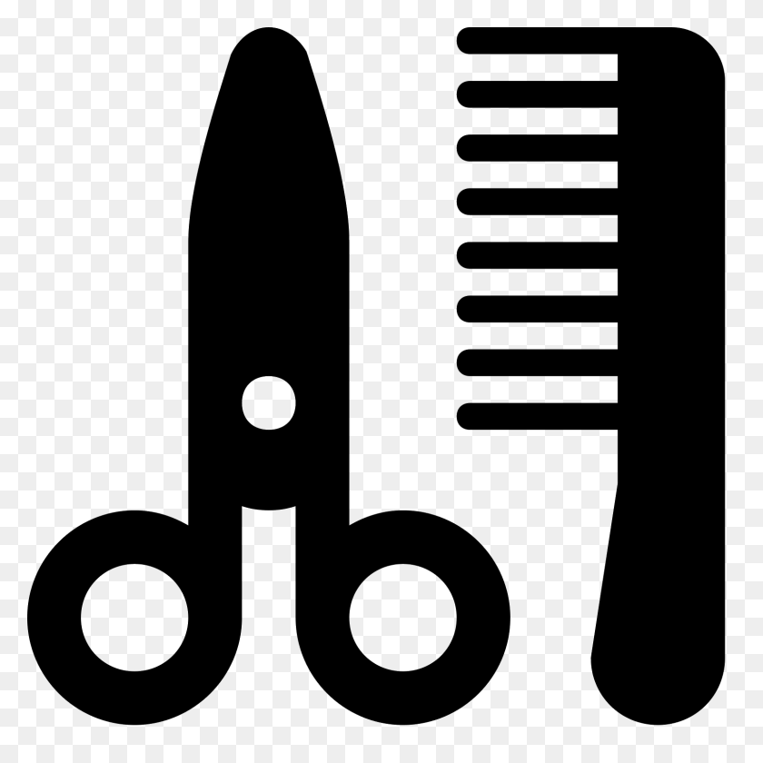 1600x1600 Barbershop Icon - Scissors And Comb Clipart