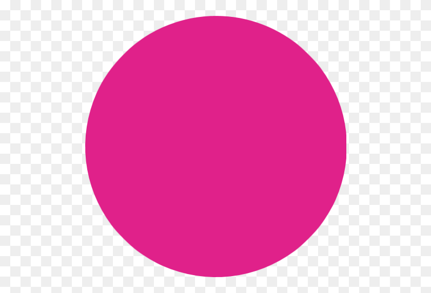 512x512 Значок Розовый Круг Барби - Круг Прозрачный Png
