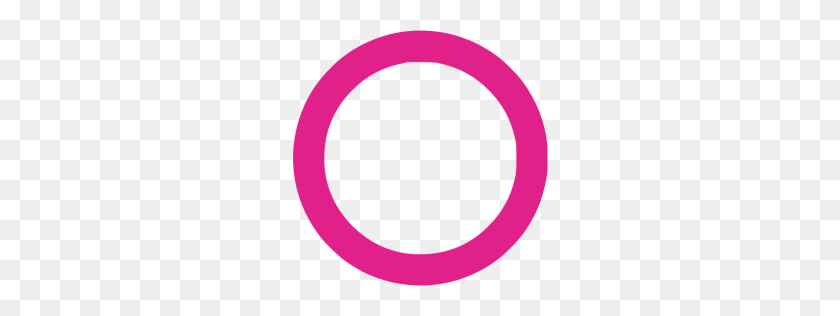 256x256 Barbie Pink Circle Outline Icon - Pink Circle PNG