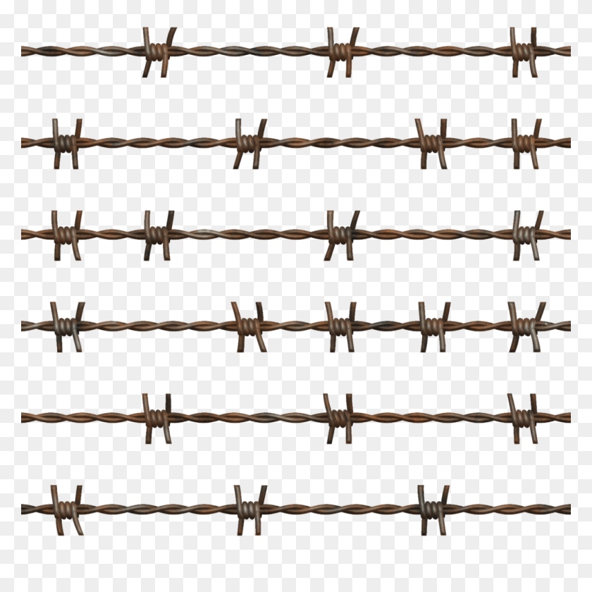 1024x1024 Barbwire Png Image - Barbed Wire Fence PNG