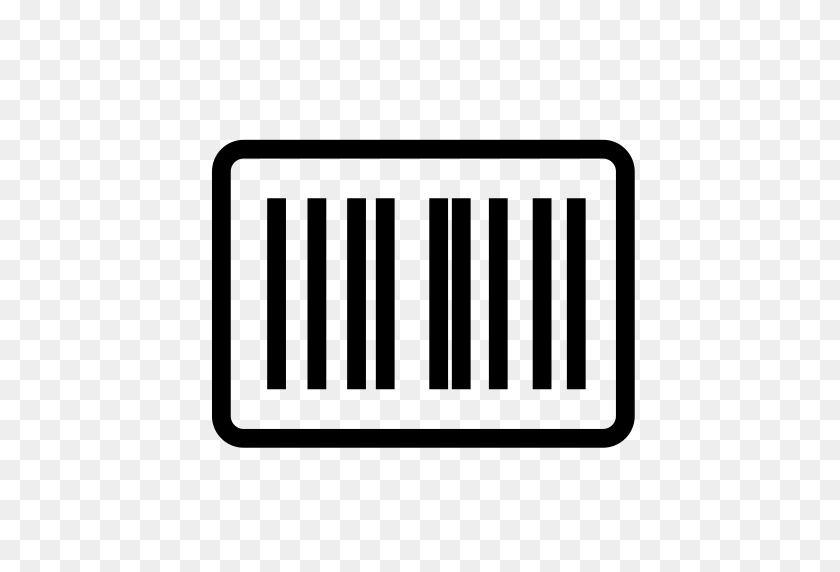 512x512 Barcode, Free Barcode Icon - White Barcode PNG