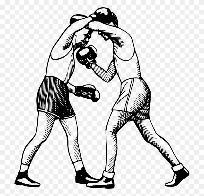721x750 Bare Knuckle Boxing Uppercut Boxing Glove Punch - Guantes De Boxeo Clipart En Blanco Y Negro